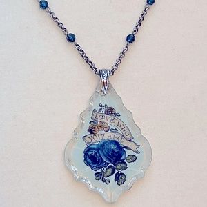 Brighton glass pendant “Love Who You Are”.